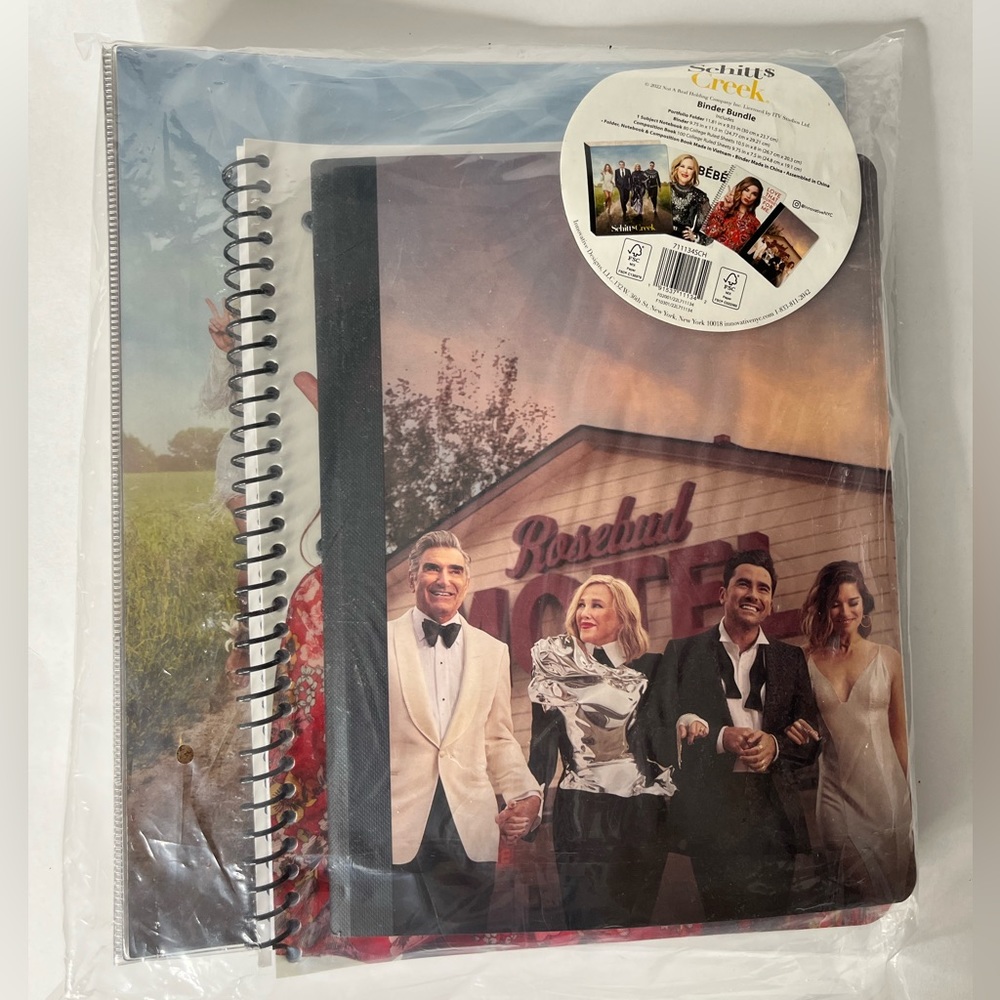 Schitt’s Creek Tv School BINDER notebook Folder Bundle / SEALED NEW RARE HTF